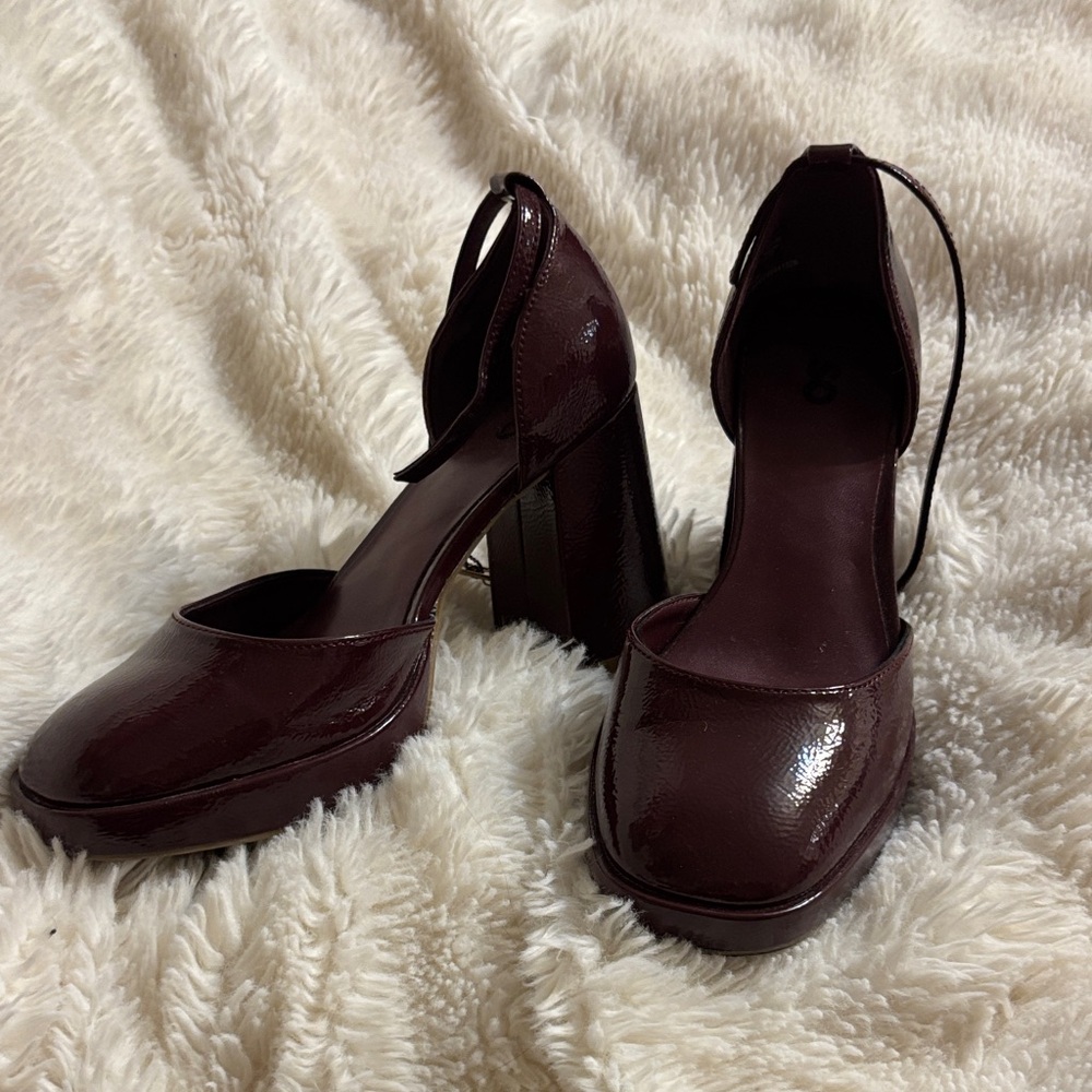 Burgundy Women's Platform Heels